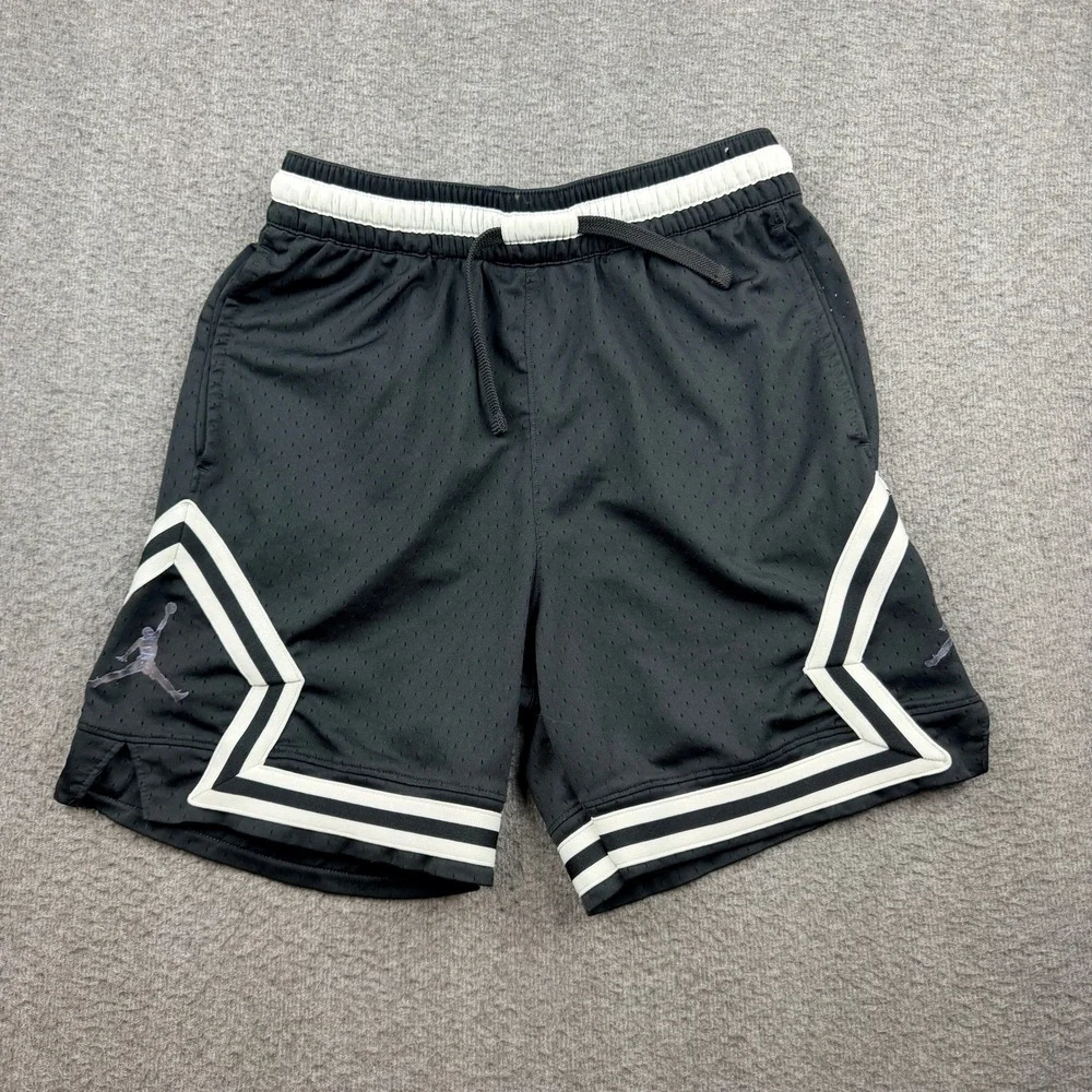 Jordan Dri-FIT Diamond Men's M Mesh Basketball Shorts‎ Black White DH9075-010